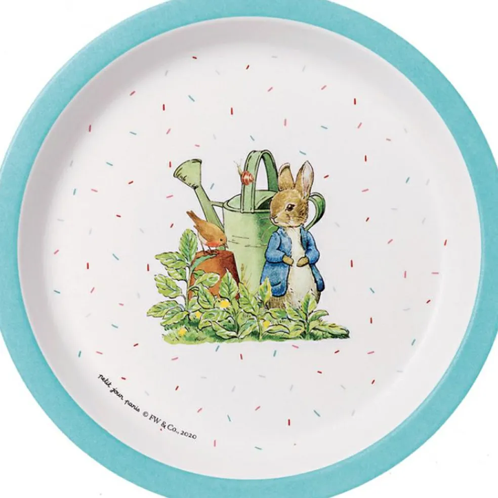 Assiette Pierre Lapin bleue (18 cm)