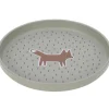 Assiette plate Little Forest Renard vert