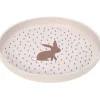 Assiette plate Little Forest Lapin rose