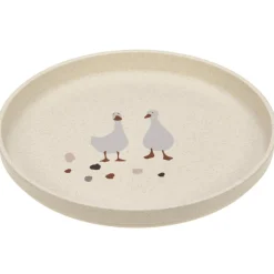Assiette plate Tiny Farmer mouton et oie naturel