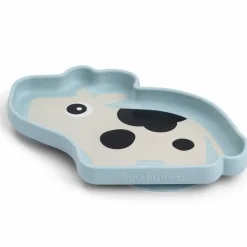 Assiette silicone avec ventouse Dotti Bleu