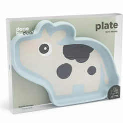 Assiette silicone avec ventouse Dotti Bleu