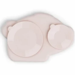 Assiette silicone avec ventouse Pigee Rose