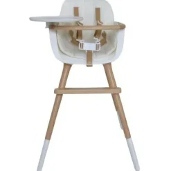 Assise tissu chaise haute Ovo Luxe blanc