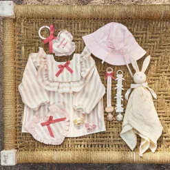 Attache sucette en bois Candy Stripes