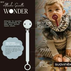 Attache sucette en silicone Wonder Illusion Blue