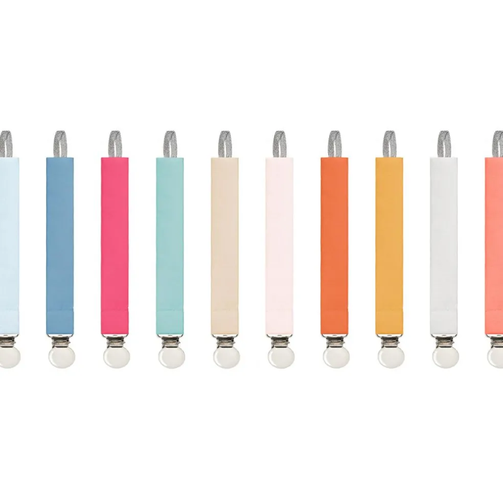 Attache sucette orange (personnalisable)