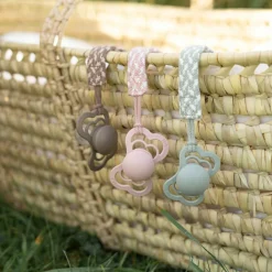 Attache tétine Baby blue-Ivory