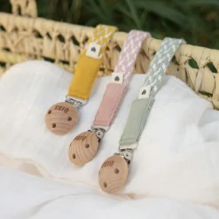 Attache tétine Baby blue-Ivory