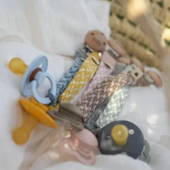 Attache tétine Baby blue-Ivory