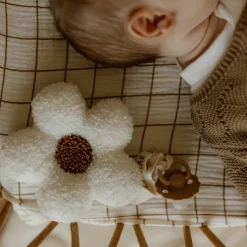 Attache tétine Fleur moumoute Ecru-Beige