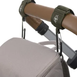 Attaches poussette pour sac à langer avec mousqueton Casual Olive