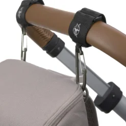 Attaches poussette pour sac à langer avec mousqueton Casual noir