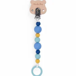 Attache-tétine bois et silicone hamster Puce et Pilou