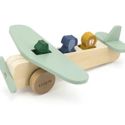 Avion des animaux en bois