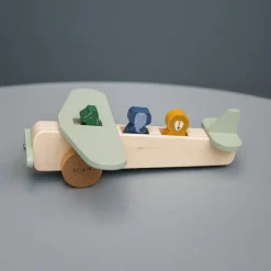 Avion des animaux en bois