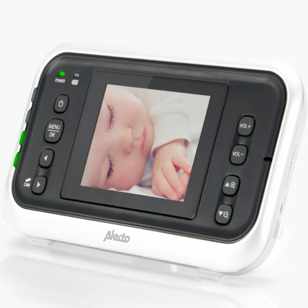 Babyphone avec caméra et écran couleur 2,4 pouces Blanc-Anthracite