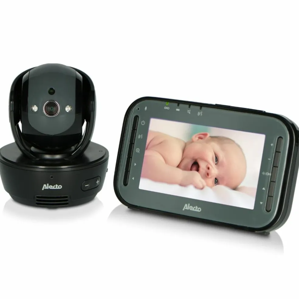 Babyphone avec caméra et écran couleur 4,3 pouces Noir