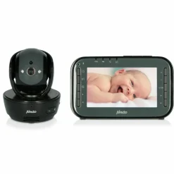 Babyphone avec caméra et écran couleur 4,3 pouces Noir