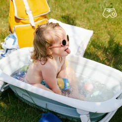 Baignoire pliable bleue