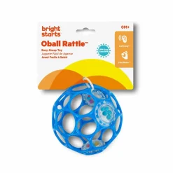 Balle hochet sensoriel bleu
