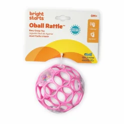 Balle hochet sensoriel rose