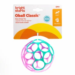 Balle hochet souple rose et violet