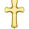 Ballon en aluminium Croix or