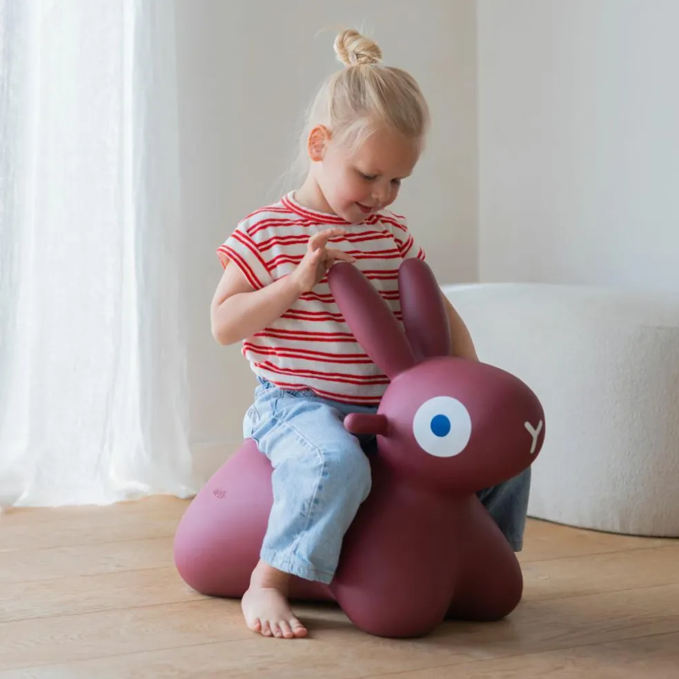 Ballon sauteur Hoppi Lapin Bordeaux
