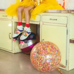 Ballon sauteur paillettes Confettis