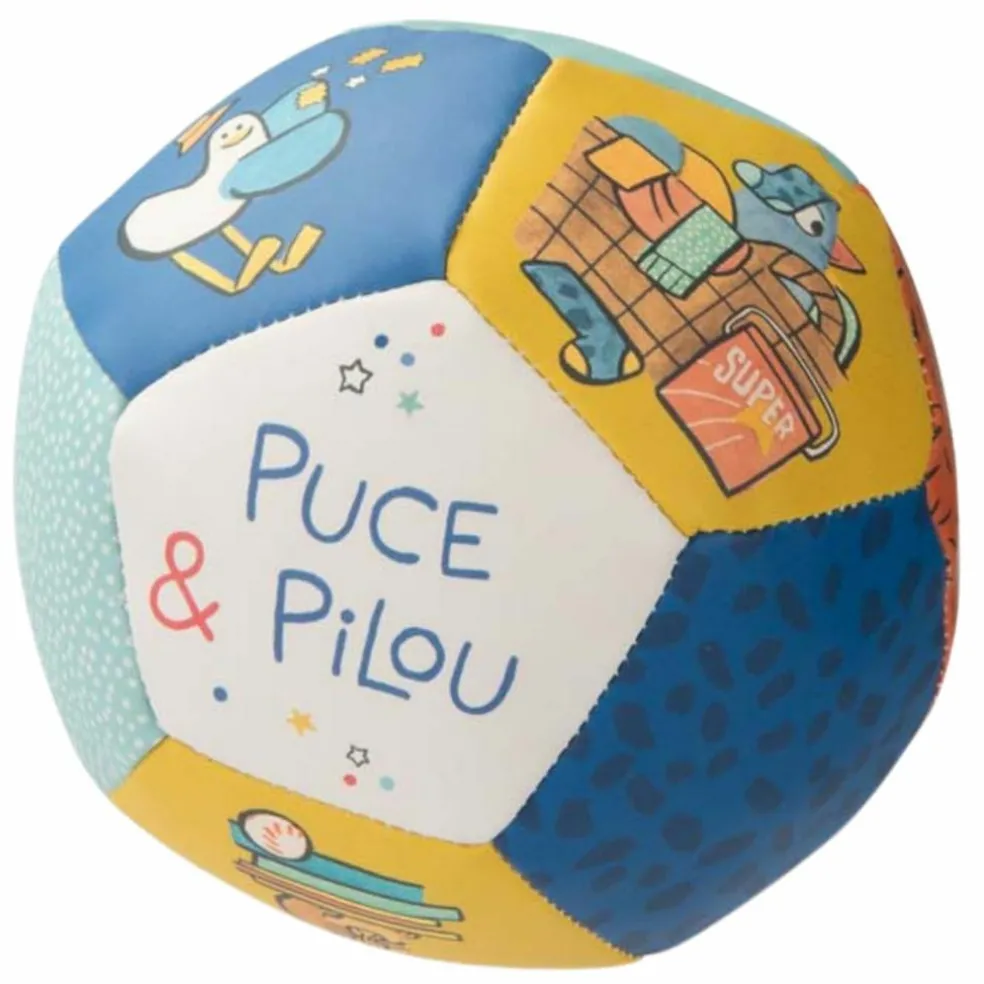 Ballon souple Puce et Pilou (10 cm)