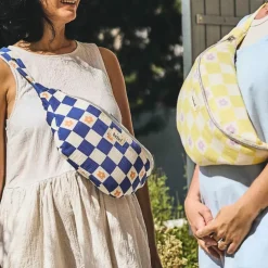 Banane à langer Comme un bonbon Romy damier jaune