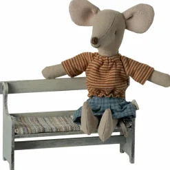 Banc Souris Vintage blanc cassé