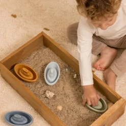 Bateaux de bain à empiler bleu