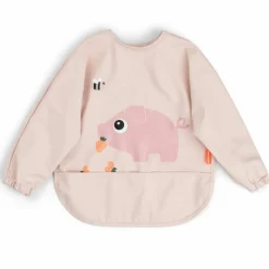 Bavoir à manches avec poche Tiny farm Rose