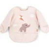 Bavoir à manches avec poche Playground rose