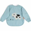 Bavoir à manches avec poche Tiny farm Bleu