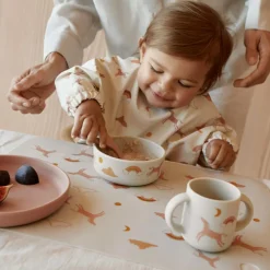 Bavoir à manches Merle Dream Ecru