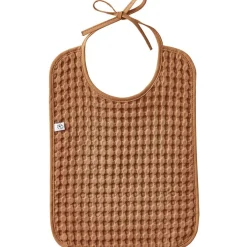 Bavoir à nouer en coton gaufré Cassonade