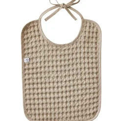 Bavoir à nouer en coton gaufré Latte
