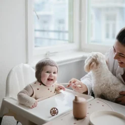 Bavoir à poche en silicone Butterflies