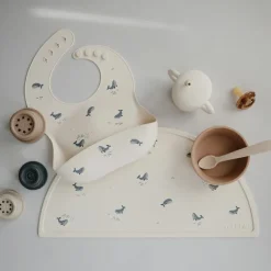 Bavoir à poche en silicone Baleine
