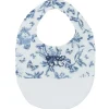 Bavoir à pression Toile de Jouy bleu