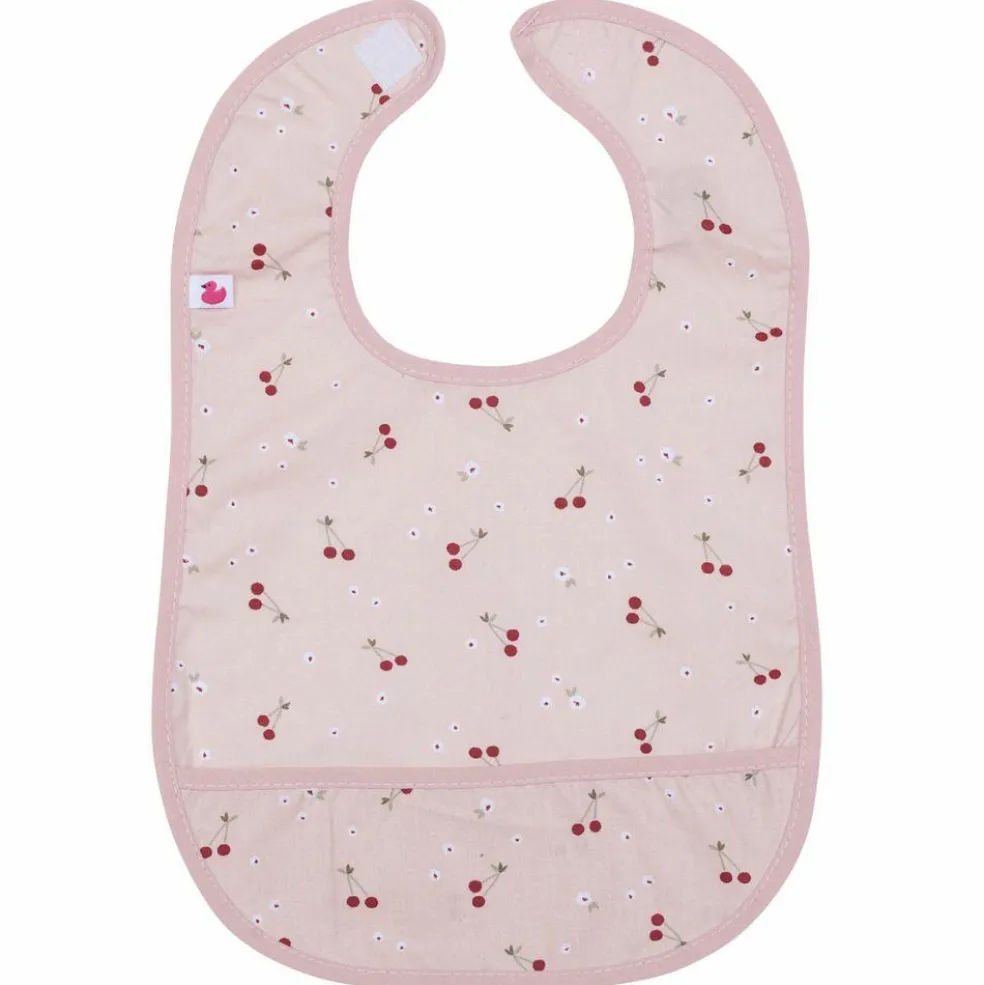 Bavoir à velcro plastifié Cerise