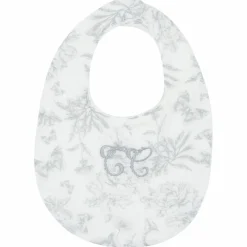 Bavoir bandana Toile de Jouy gris