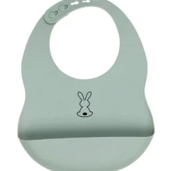 Bavoir en silicone à poche vert sauge