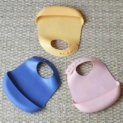 Bavoir en silicone Bleu