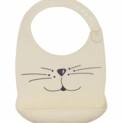 Bavoir en silicone Chat Sable