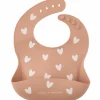 Bavoir en silicone Coeurs Latté