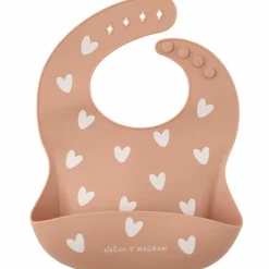 Bavoir en silicone Coeurs Latté